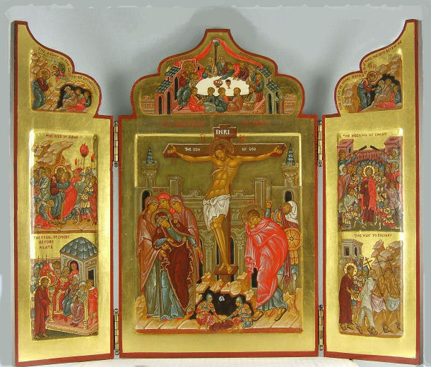 Triptych. The Crucifixion. General View