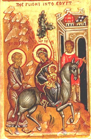 Flight into Egypt. Right Door. Bottom panel. bottom icon