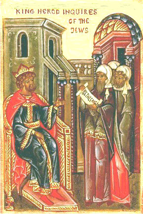 King Herod's Inquiry. Left Door. Bottom Panel, top icon