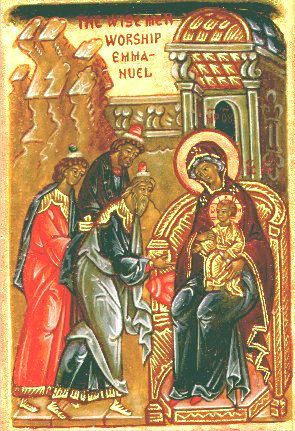 Wisemen worship Emmanuel. Right Door. Bottom Panel. Top icon