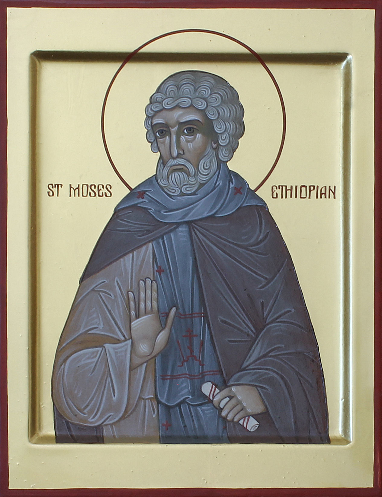 St. Moses the Ethiopian by Anna Gouriev-Pokrovsky