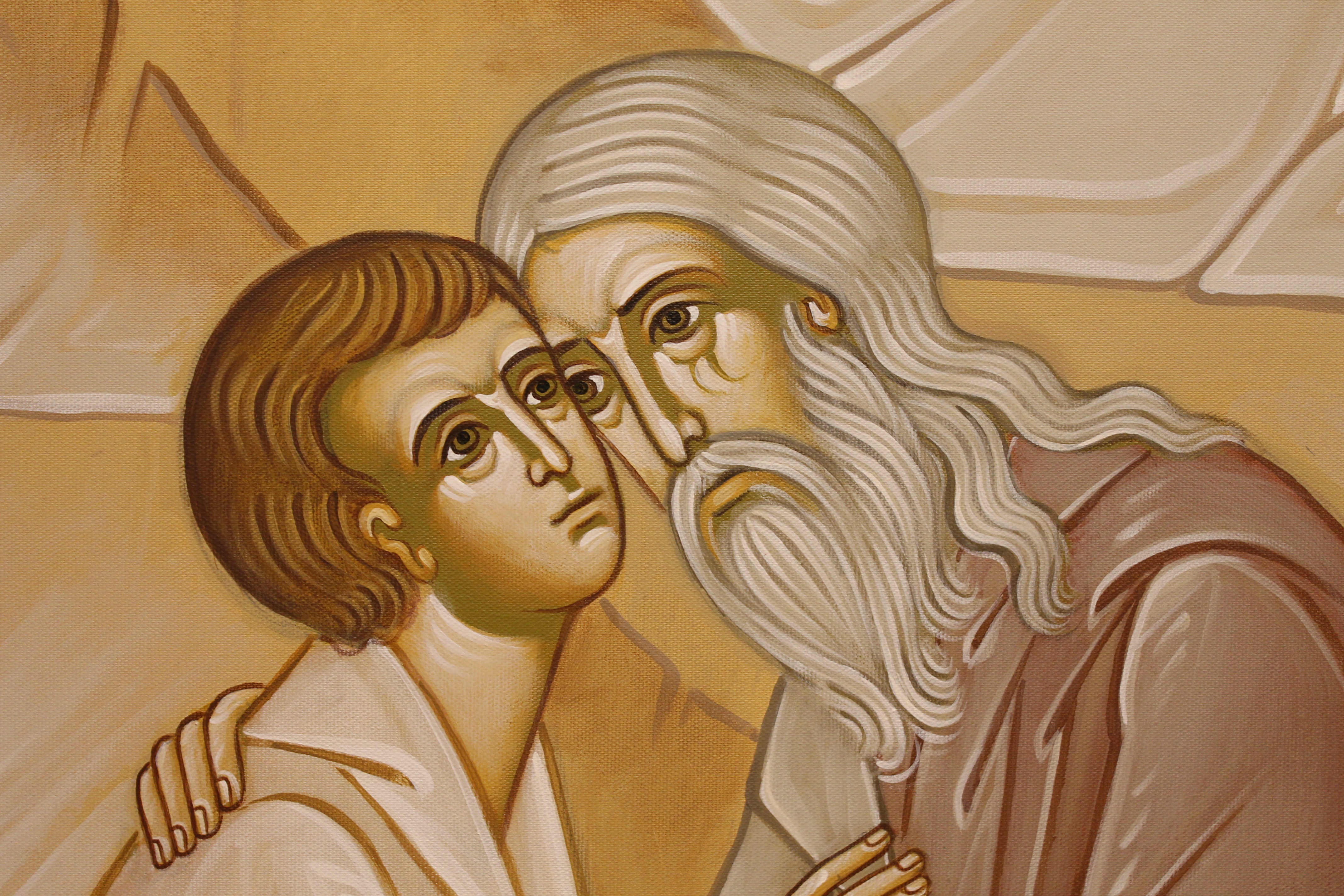 The Prodigal son fragment - St. Nicholas Orthodox Church Salem MA by Anna Gouriev-Pokrovsky