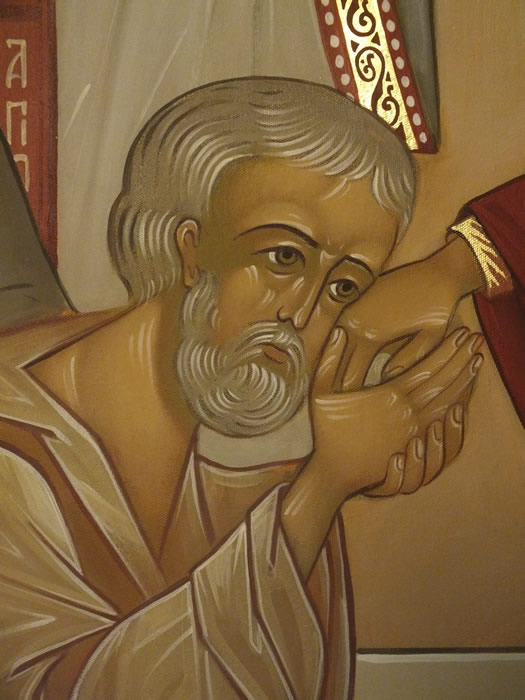 Communion of the-Apostles (detail 2) by Anna Gouriev-Pokrovsky