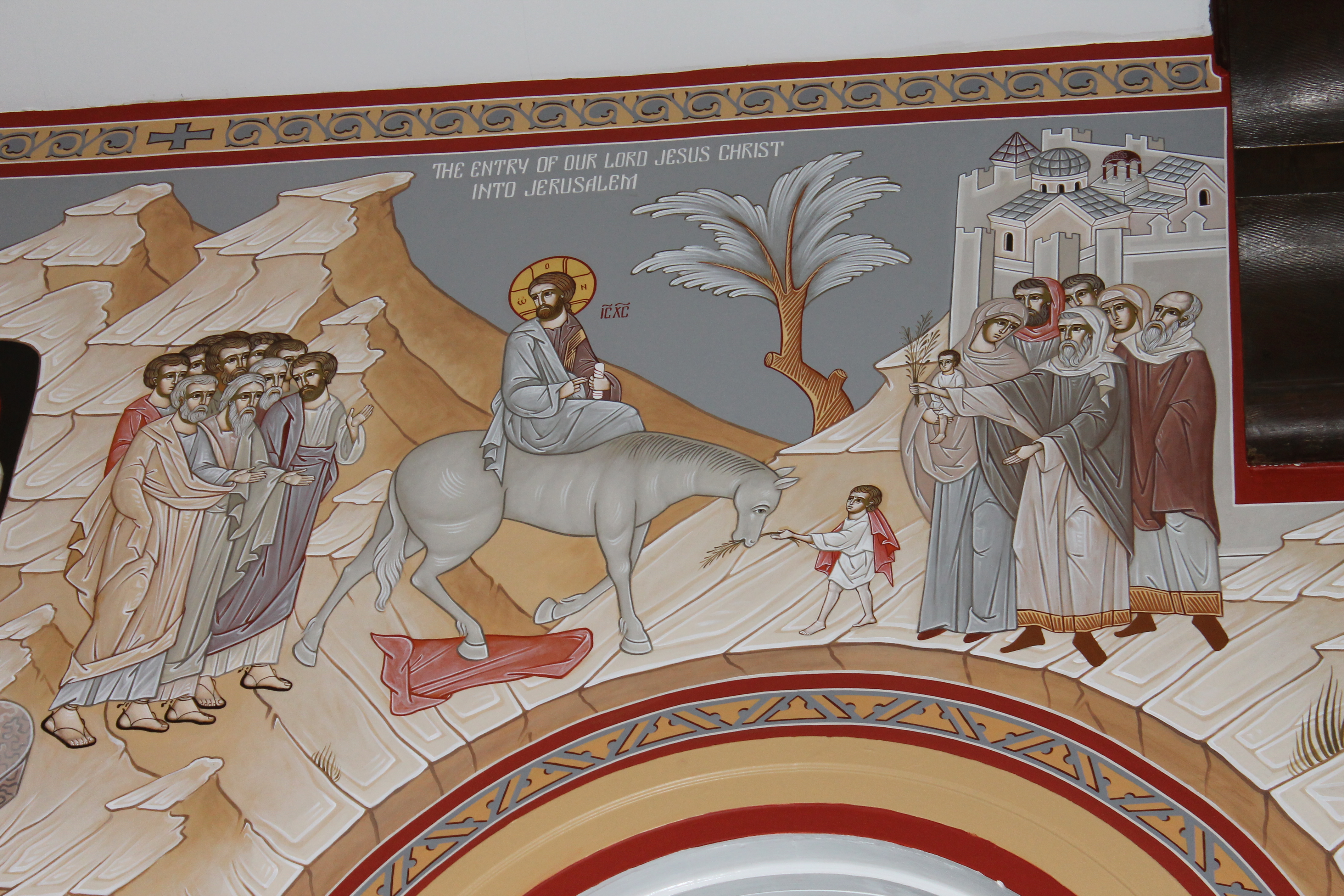 The entrance into Jerusalem - St. Nicholas Orthodox Church Salem MA by Anna Gouriev-Pokrovsky