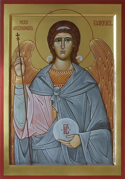 Icon of St. Archangel Gabriel by Anna Gouriev-Pokrovsky
