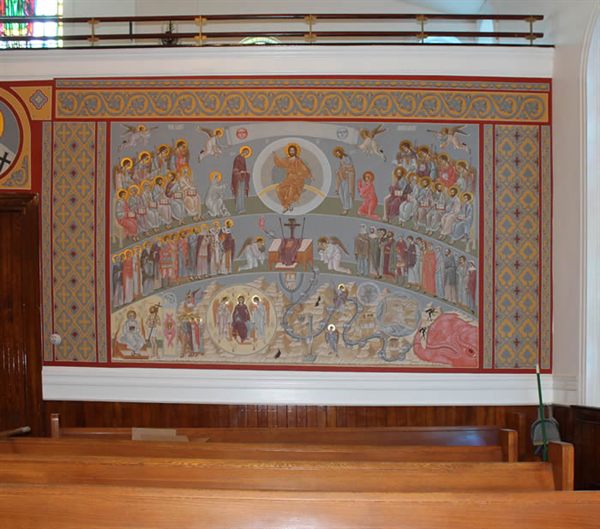 Wall painting The Last Judgement by Anna Gouriev-Pokrovsky