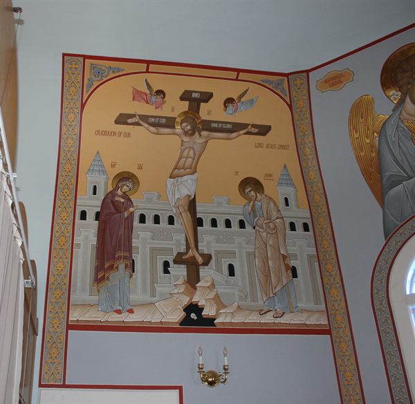 The crucifiction - Holy Annunciation Orthodox Church Maynard MA by Anna Gouriev-Pokrovsky
