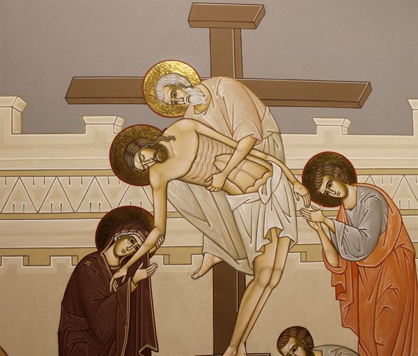 The descend from the cross - St. Nicholas Orthodox Church Salem MA by Anna Gouriev-Pokrovsky